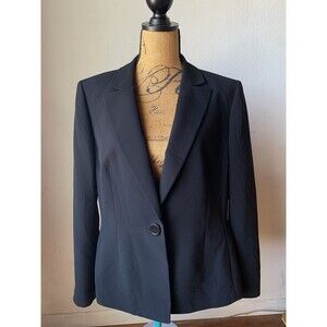 Kasper Women's Black Button Career Professional Blazer Jacket SIZE 14